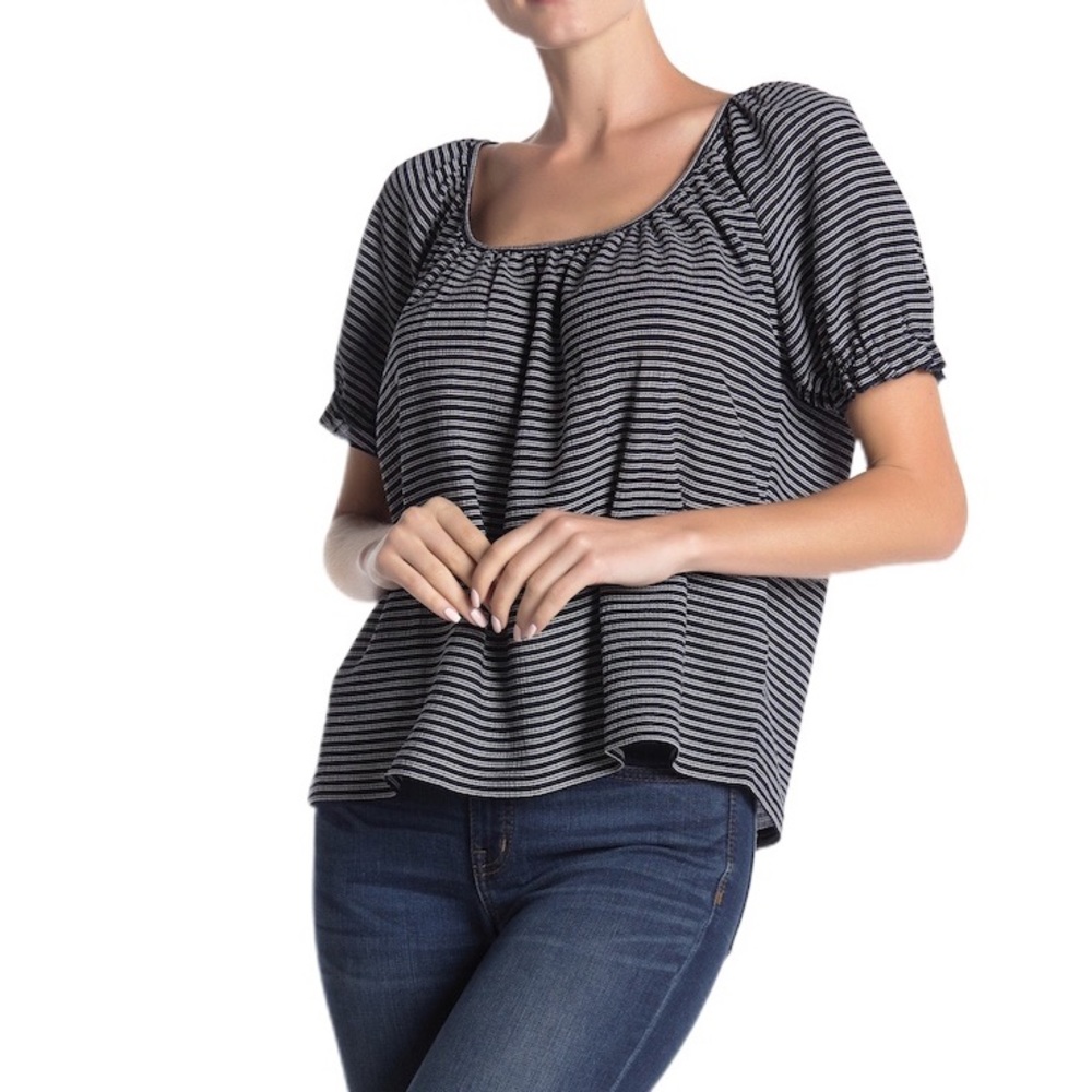 Madewell Texture and Thread Peasant Top